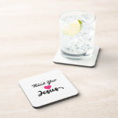 Bedankt Jezus | Modern Christelijk geloof Bier Onderzetter (Rechterzijde)