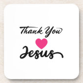 Bedankt Jezus | Modern Christelijk geloof Bier Onderzetter (Voorkant)