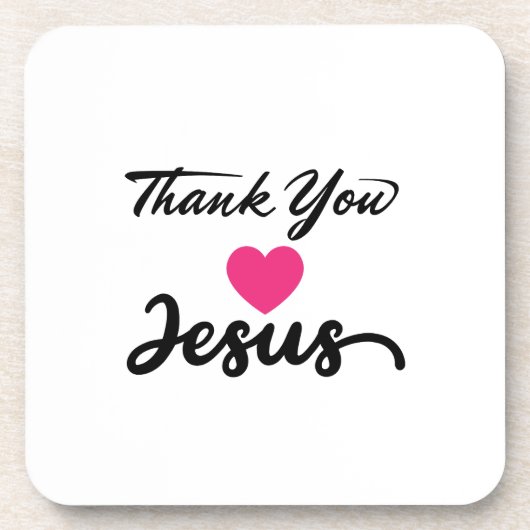 Bedankt Jezus | Modern Christelijk geloof Bier Onderzetter (Voorkant)