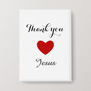 Bedankt Jezus Modern Christelijk geloof Button