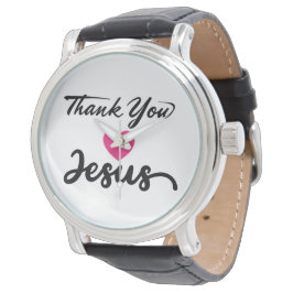 Bedankt Jezus | Modern Christelijk geloof Horloge