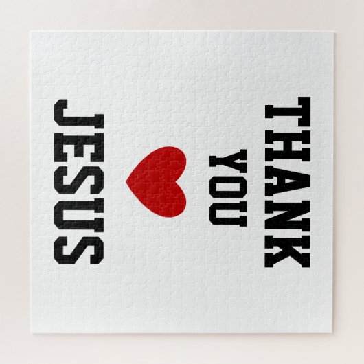 Bedankt Jezus | Modern Christelijk geloof Legpuzzel (Horizontaal)