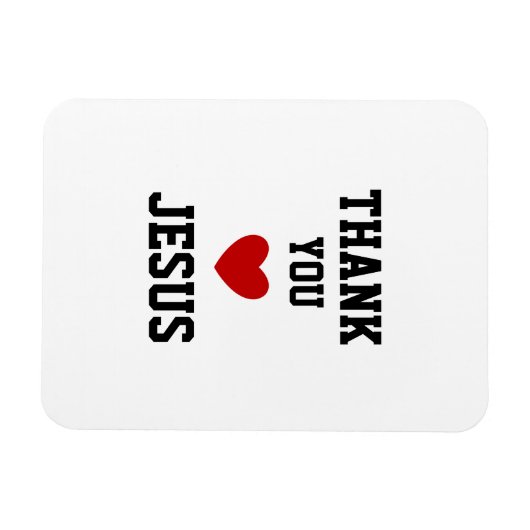 Bedankt Jezus | Modern Christelijk geloof Magneet (Horizontaal)