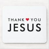 Bedankt Jezus | Modern Christelijk geloof Muismat (Voorkant)