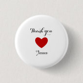 Bedankt Jezus | Modern Christelijk geloof Ronde Button 3,2 Cm (Voorkant)