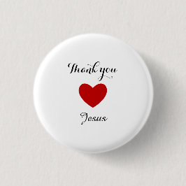 Bedankt Jezus | Modern Christelijk geloof Ronde Button 3,2 Cm