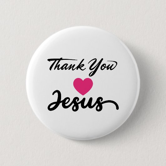Bedankt Jezus | Modern Christelijk geloof Ronde Button 5,7 Cm (Voorkant)