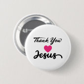 Bedankt Jezus | Modern Christelijk geloof Ronde Button 5,7 Cm (Voorkant /achterkant)