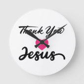 Bedankt Jezus | Modern Christelijk geloof Ronde Klok (Voorkant)