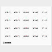 Bedankt Jezus | Modern Christelijk geloof Ronde Sticker (Vel)