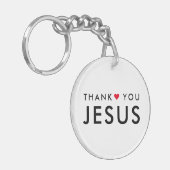 Bedankt Jezus | Modern Christelijk geloof Sleutelhanger (Voorkant Links)
