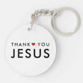Bedankt Jezus | Modern Christelijk geloof Sleutelhanger (Achterkant)