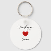Bedankt Jezus | Modern Christelijk geloof Sleutelhanger (Achterkant)