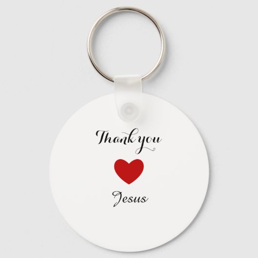 Bedankt Jezus | Modern Christelijk geloof Sleutelhanger (Achterkant)