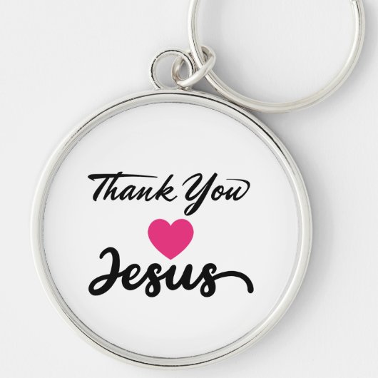 Bedankt Jezus | Modern Christelijk geloof Sleutelhanger (Voorkant)