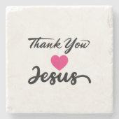 Bedankt Jezus | Modern Christelijk geloof Stenen Onderzetter (Voorkant)