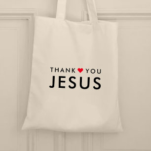 Bedankt Jezus   Modern Christelijk geloof Tote Bag