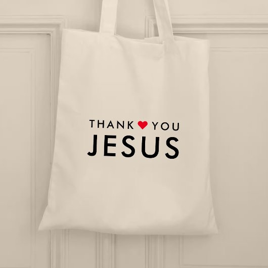 Bedankt Jezus | Modern Christelijk geloof Tote Bag