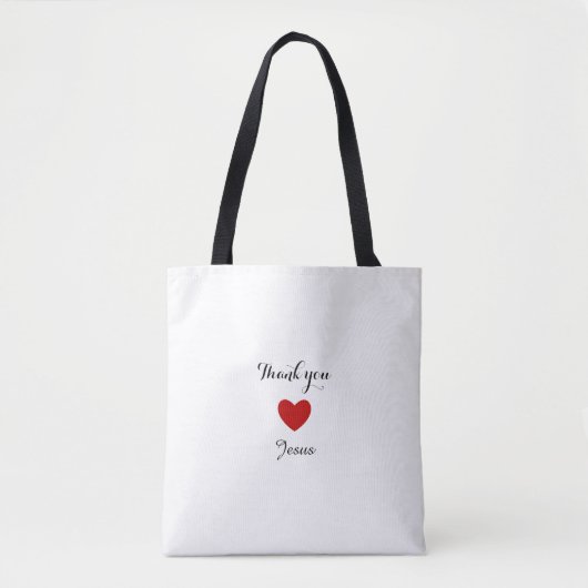 Bedankt Jezus | Modern Christelijk geloof Tote Bag (Voorkant)