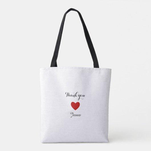 Bedankt Jezus | Modern Christelijk geloof Tote Bag (Achterkant)