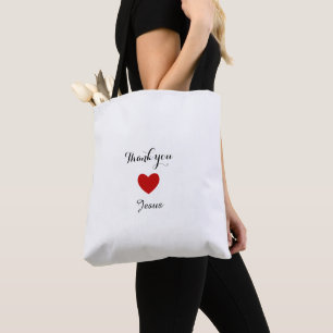 Bedankt Jezus Modern Christelijk geloof Tote Bag