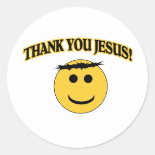 Bedankt Jezus Ronde Sticker