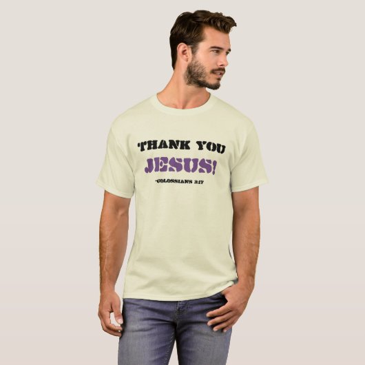 Bedankt Jezus T-shirt (Voorkant volledig)