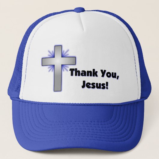 "Bedankt Jezus" Trucker Pet (Voorkant)