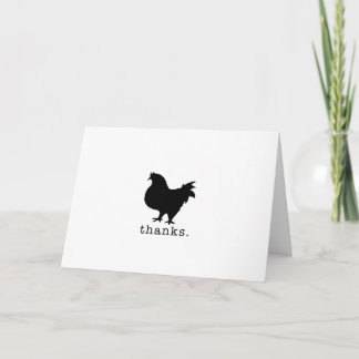 Bedankt, jij bent de Borst. Chicken Thank You Card Kaart