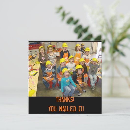 BEDANKT!  JIJ NAILDE HET! BEDANKKAART (Staand voorkant)