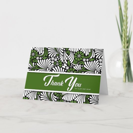 Bedankt Job Goed gedaan - Groen Wit en Zwart (Voorkant)