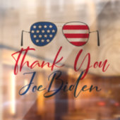 Bedankt Joe Biden Amerikaanse vlag herdenking Raamsticker (Vel 2)