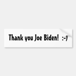 Bedankt Joe Biden! Bumpersticker