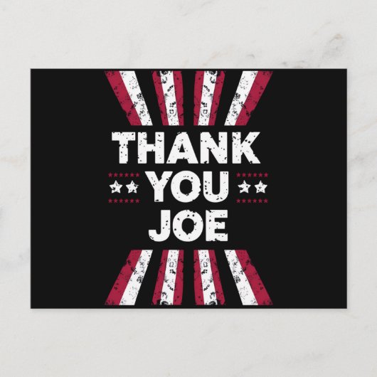 Bedankt Joe President Biden Briefkaart (Voorkant)