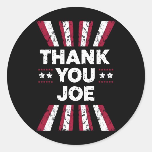 Bedankt Joe President Biden Ronde Sticker (Voorkant)