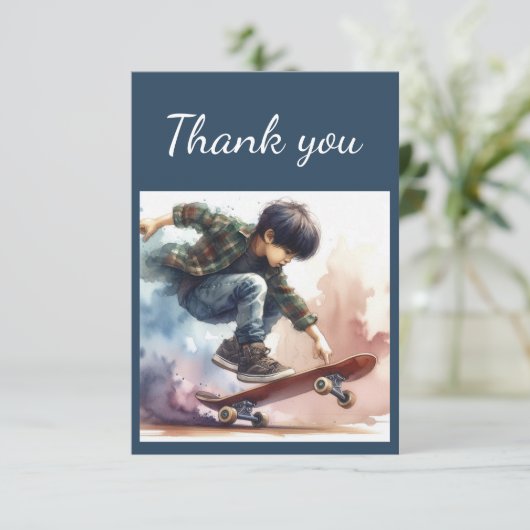 Bedankt jongens skateboarden (Staand voorkant)