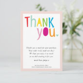 BEDANKT JULLIE moderne, felle kleurrijke typografi (Staand voorkant)