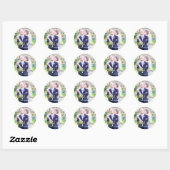 BEDANKT JULLIE White Typography Wedding Favor Stic Ronde Sticker (Vel)