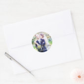 BEDANKT JULLIE White Typography Wedding Favor Stic Ronde Sticker (Envelop)