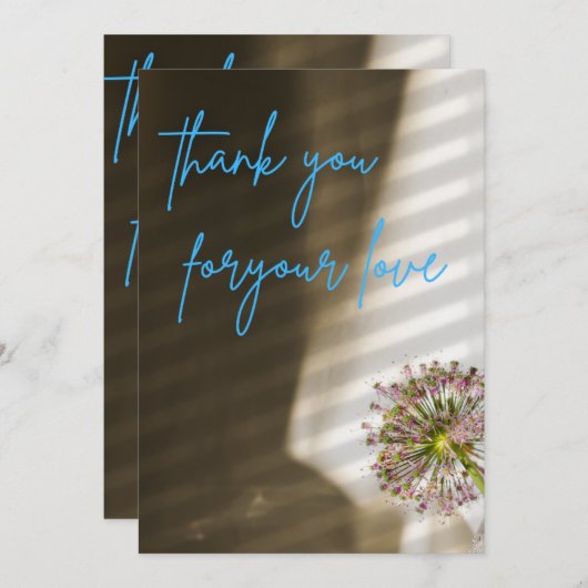 bedankt kaart (Voorkant / Achterkant)