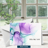 Bedankt kaart 7x5 lavendel kleur splash