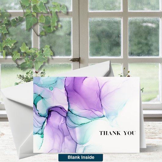 Bedankt kaart 7x5 lavendel kleur splash