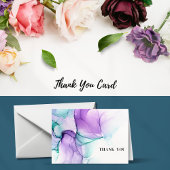 Bedankt kaart 7x5 lavendel kleur splash