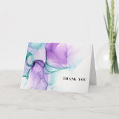 Bedankt kaart 7x5 lavendel kleur splash (Voorkant)