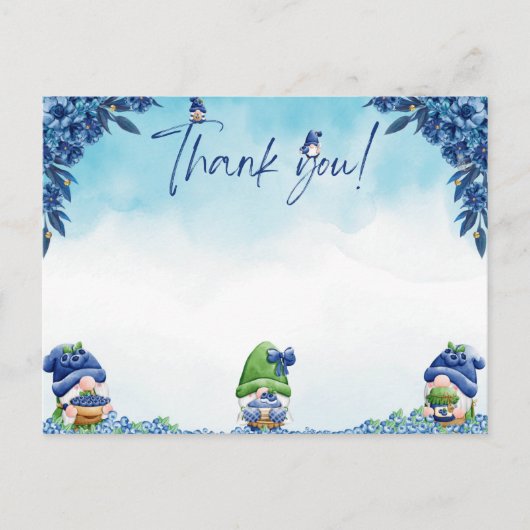 Bedankt kaart (Blueberry Gnomes) (Voorkant)