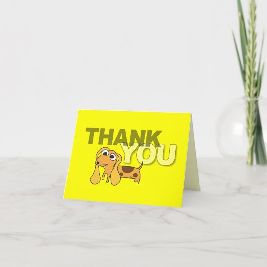Bedankt kaart Duchound Yellow (Voorkant)