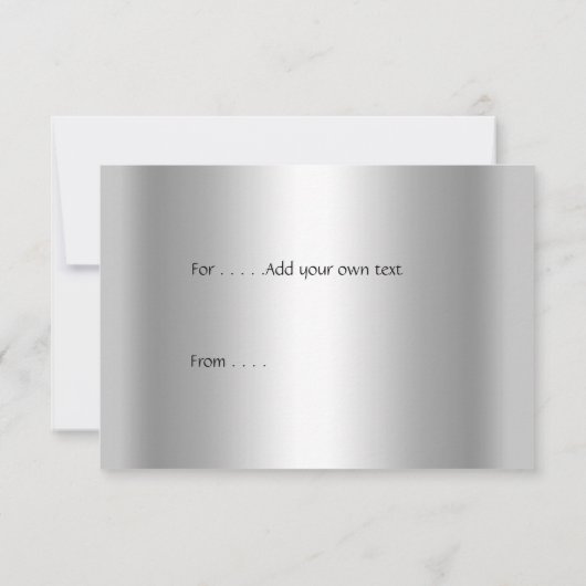 Bedankt kaart en zilver hart (Achterkant)