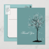 Bedankt kaart ~ esdoorn boom, DIY achtergrond kleu (Voorkant / Achterkant)