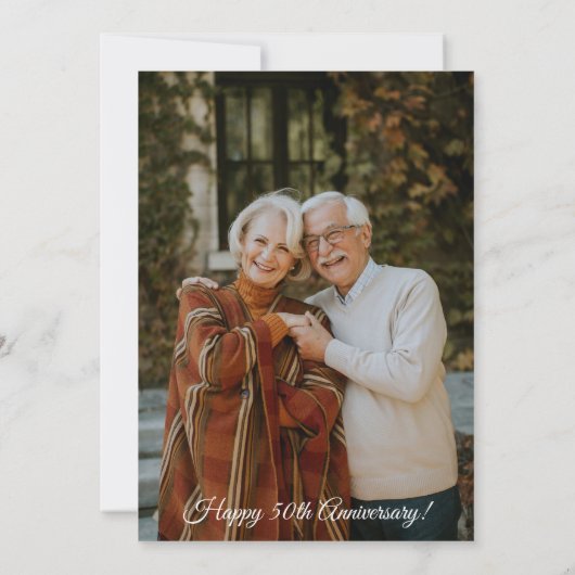 Bedankt kaart in 3d Gold Text Design (Achterkant)