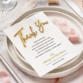 Bedankt kaart in 3d Gold Text Design